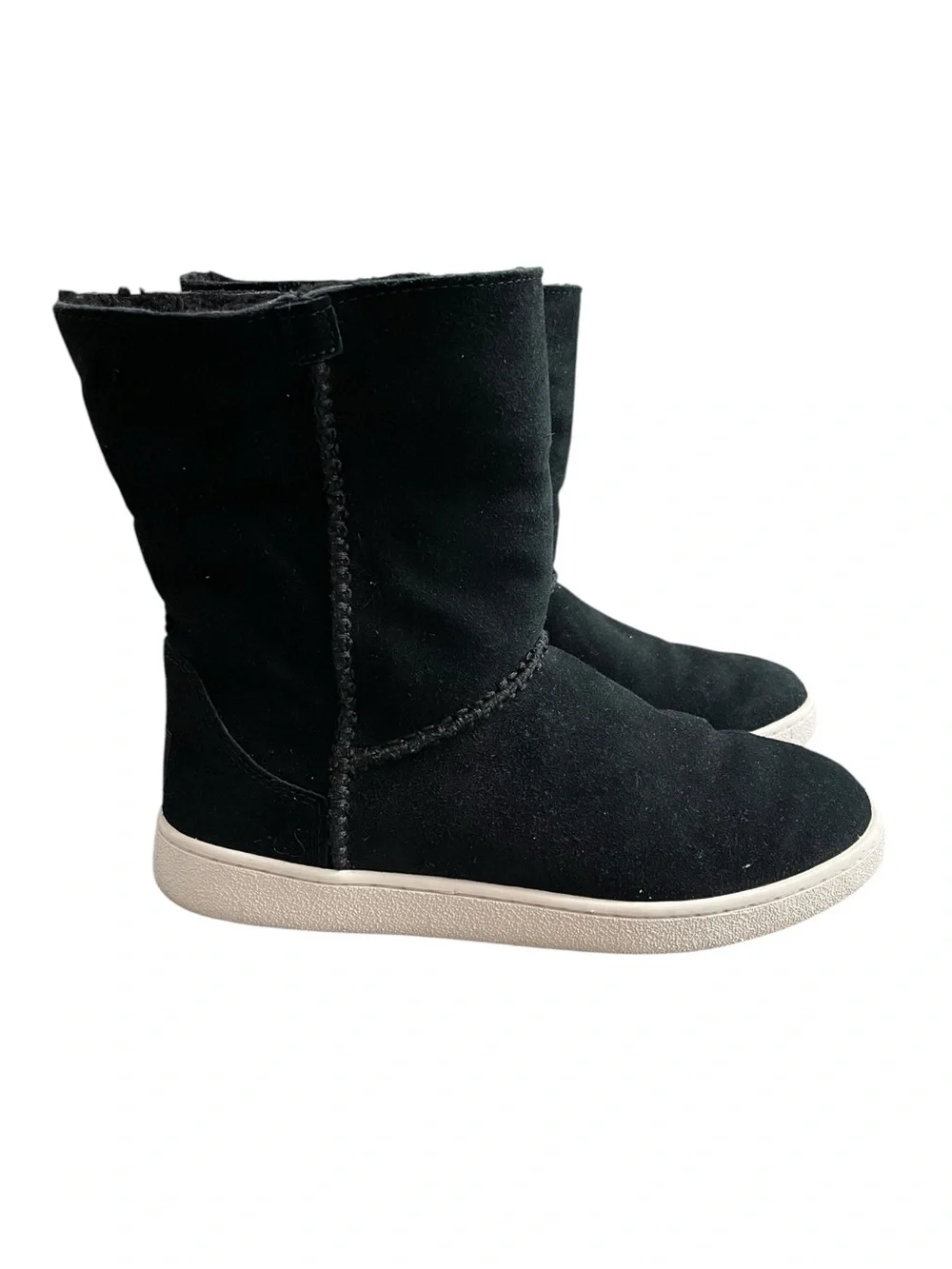 UGG Mika Classic Sneaker Boot Black Shearling Fold Over Womens‎ Size 8 W/ Box